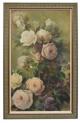 FRAMED FLORAL PINK ROSES