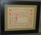 FRAMED FOLK ART FRAKTUR "VORSC