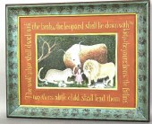 FRAMED FOLK ART OIL ON CANVAS