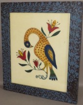 FRAMED FOLK ART THEOREM PAINTE
