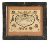 FRAMED FRAKTUR, BIRTH AND BAPT