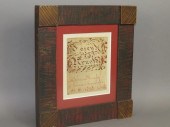 FRAMED FRAKTUR FOR JOSEPH ARNO