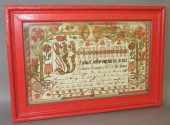 FRAMED FRAKTUR GERMAN SCRIPTUR