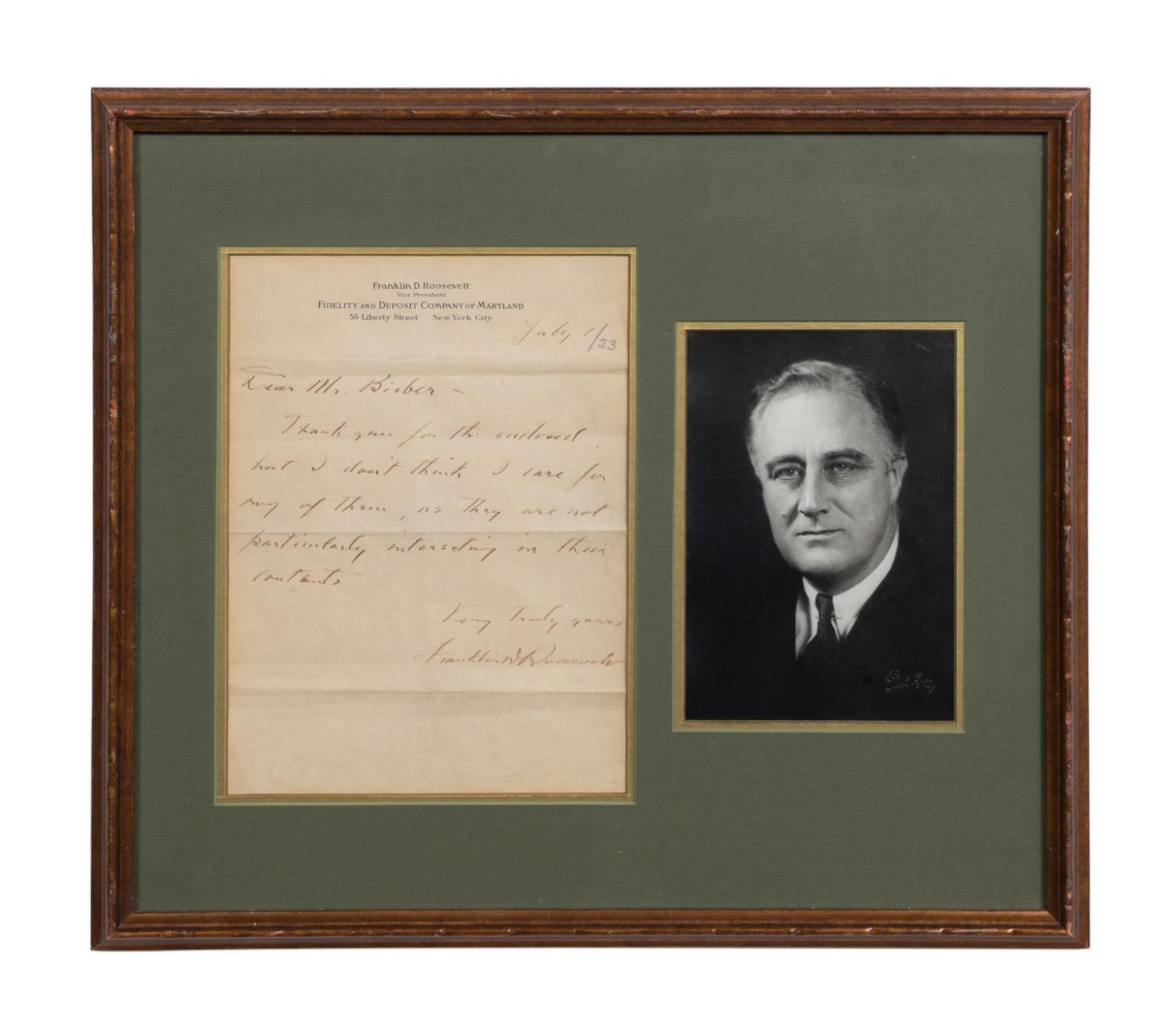 FRAMED FRANKLIN DELANO ROOSEVELT
