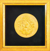 FRAMED FRENCH ORMOLU MASQUE MO