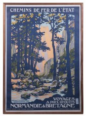 FRAMED FRENCH RAIL TRAVEL POST