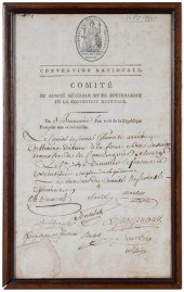 FRAMED FRENCH REVOLUTION DOCUM