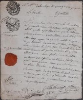 FRAMED FRENCH SIGNED AND SEALE