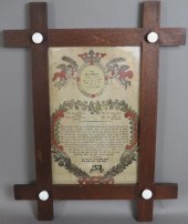 FRAMED GERMAN PATENBRIEF/BRIEF