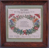 FRAMED GERMAN TAUF-ZEDDEL COLO