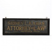 FRAMED GILT ATTORNEY ADVERTISE