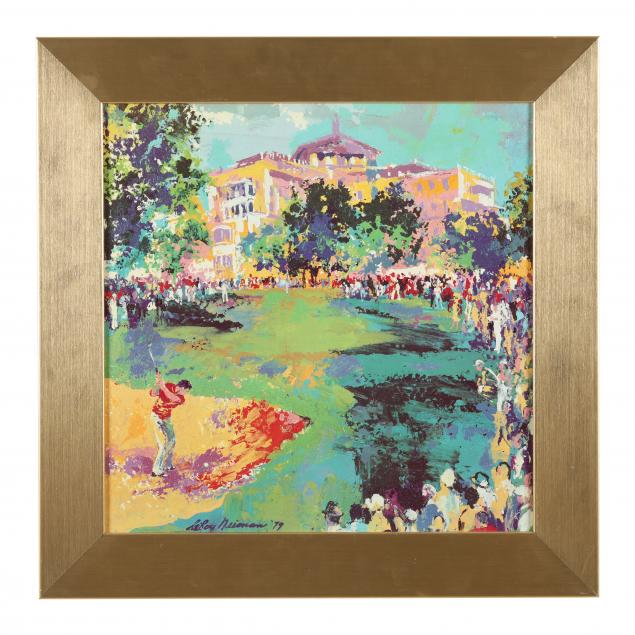 FRAMED GOLFING PRINT AFTER LEROY
