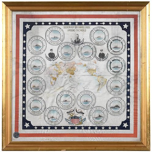 FRAMED GREAT WHITE FLEET SOUVENIR