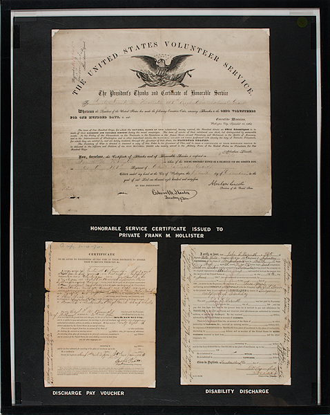 Framed Group of Civil War Documents