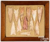 FRAMED GROUP OF PALEO-INDIAN D