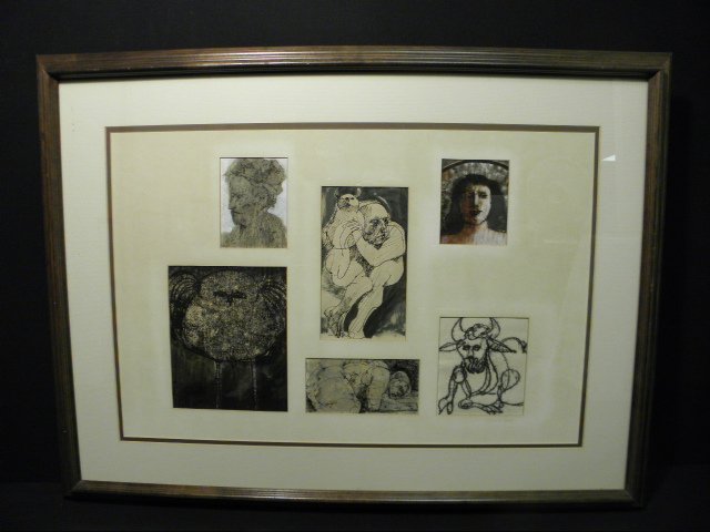 Framed group of six assorted