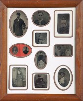 Framed Group of Tintypes Inclu