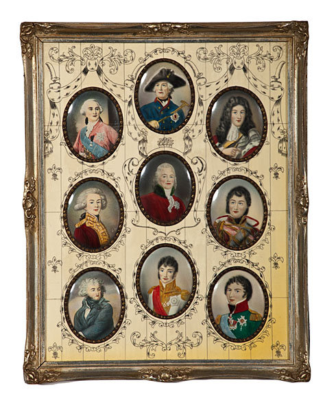 Framed Grouping of Nine Continental