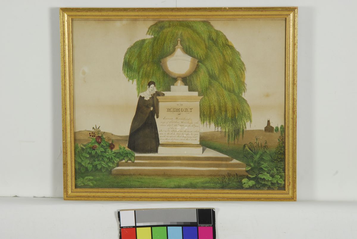 FRAMED HANDCOLORED PRINTED