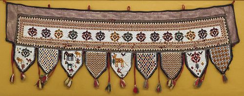 FRAMED HINDU TORAN BEADED