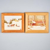 FRAMED HOOKED MATS BY AURORE B