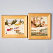 FRAMED HOOKED MATS BY AURORE B