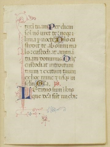 FRAMED ILLUMINATED MANUSCRIPT LATIN