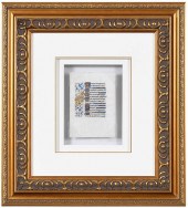 FRAMED ILLUMINATED MANUSCRIPT