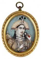 FRAMED INDIAN MINIATURE PORTRA