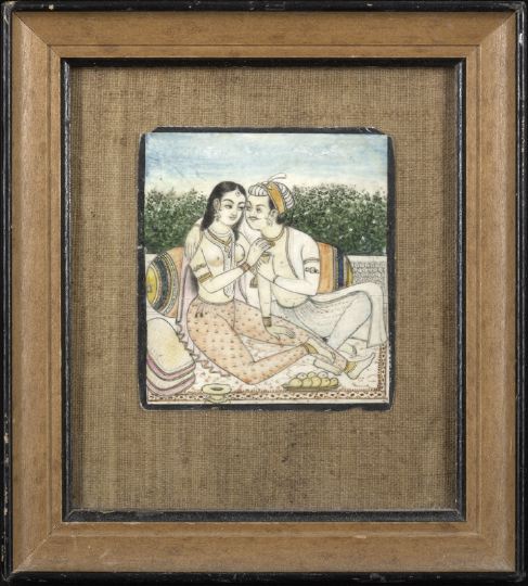 Framed Indian Painted Ivory