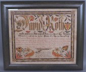 FRAMED INK AND WATERCOLOR FRAK