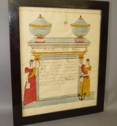 FRAMED INK & WATERCOLOR "GEBUR