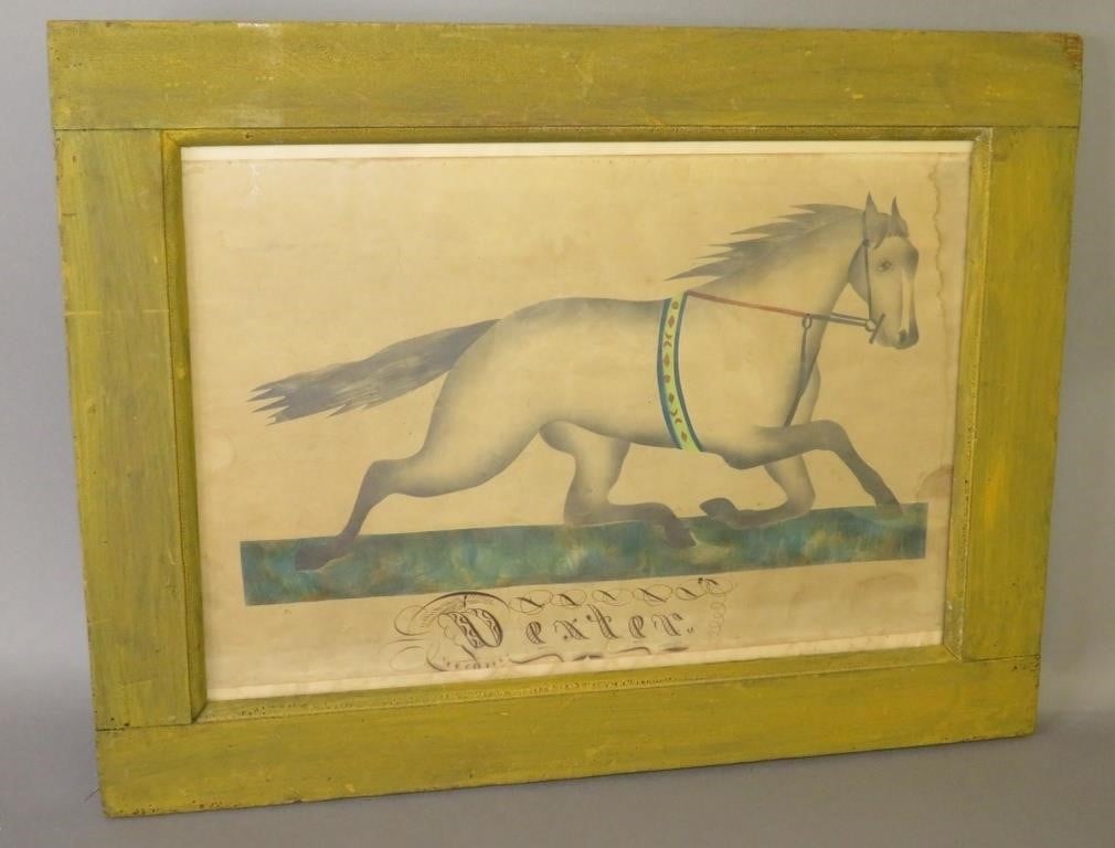 FRAMED INK & WATERCOLOR PAINTING OF