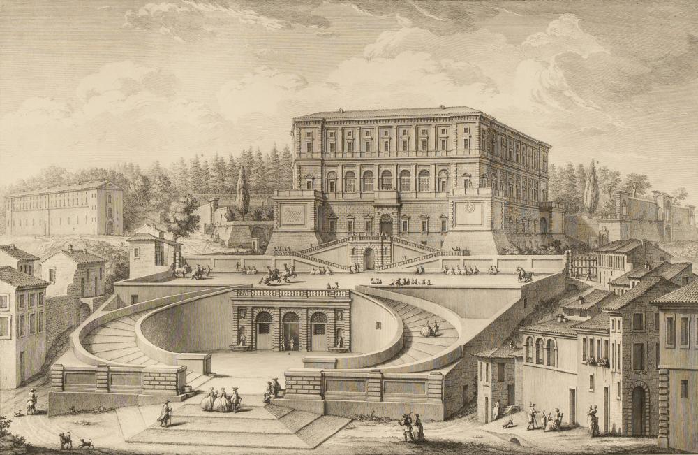 FRAMED ITALIAN ETCHING OF PALAZZO