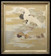 Framed Japanese Embroidered Te