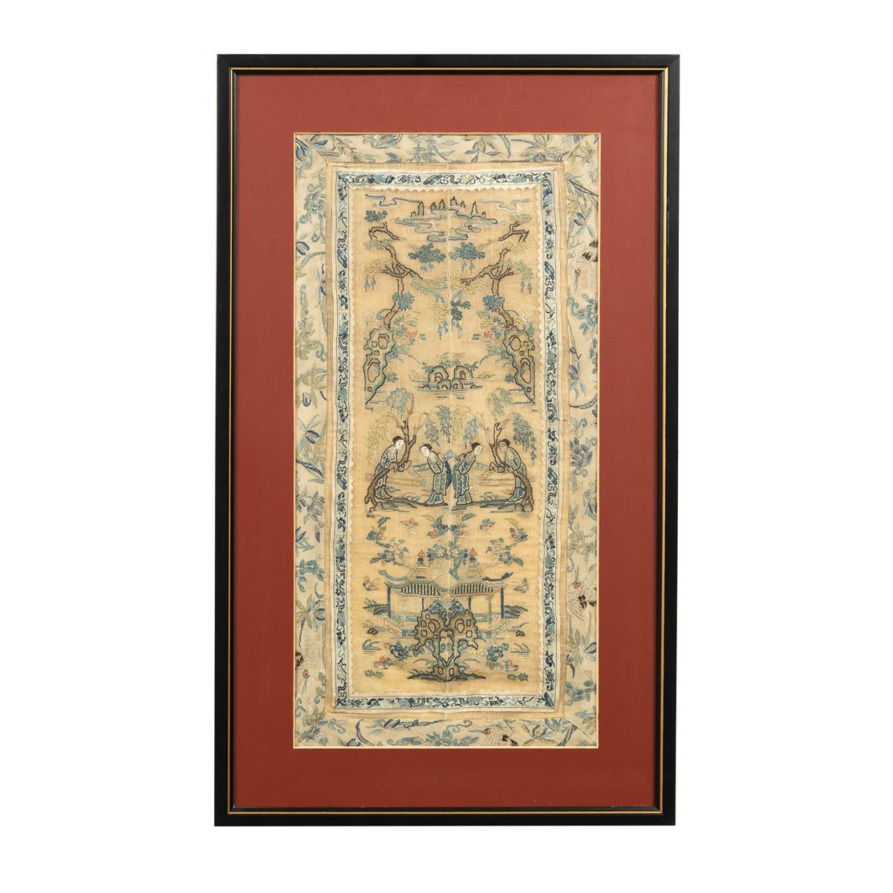 FRAMED JAPANESE FIGURAL SILL