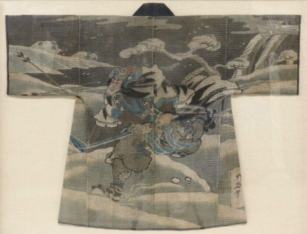 FRAMED JAPANESE FIREMAN'S JACKET/