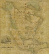 FRAMED J.H. COLTON MAP OF NORT