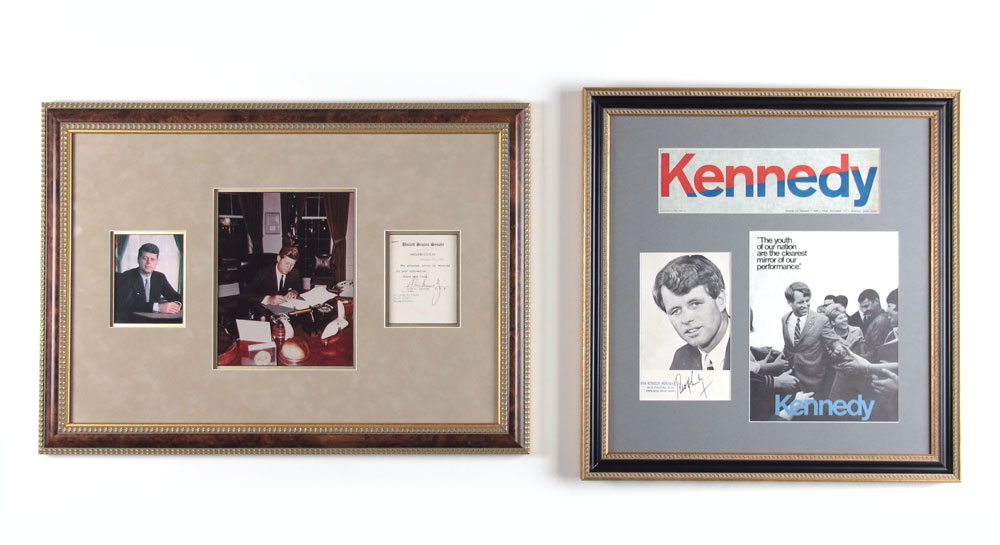 FRAMED JOHN F KENNEDY AND ROBERT