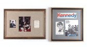 FRAMED JOHN F KENNEDY AND ROBE