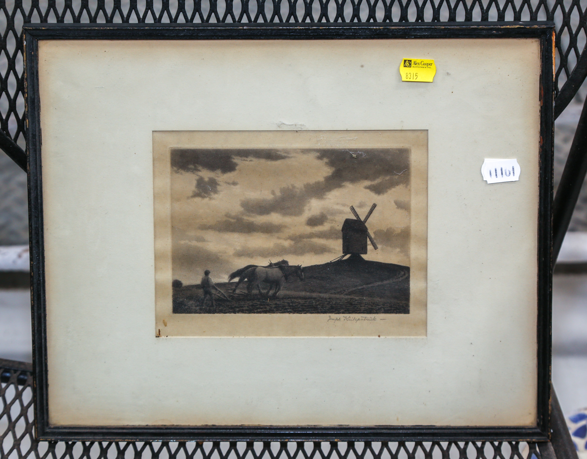 FRAMED JOSEPH KIRKPATRICK, AQUATINT
