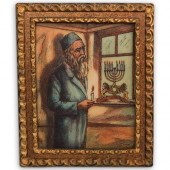 FRAMED JUDAICA ARTINI ETCHINGD