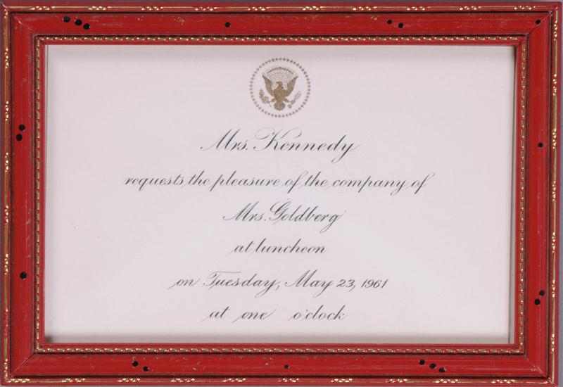 FRAMED KENNEDY INVITATION TO A