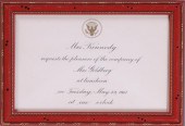 FRAMED KENNEDY INVITATION TO A