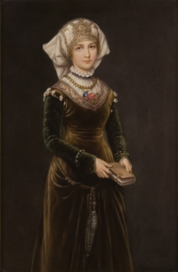 Framed KPM Painted Porcelain Plaque
