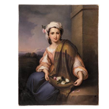 Framed KPM Painted Porcelain