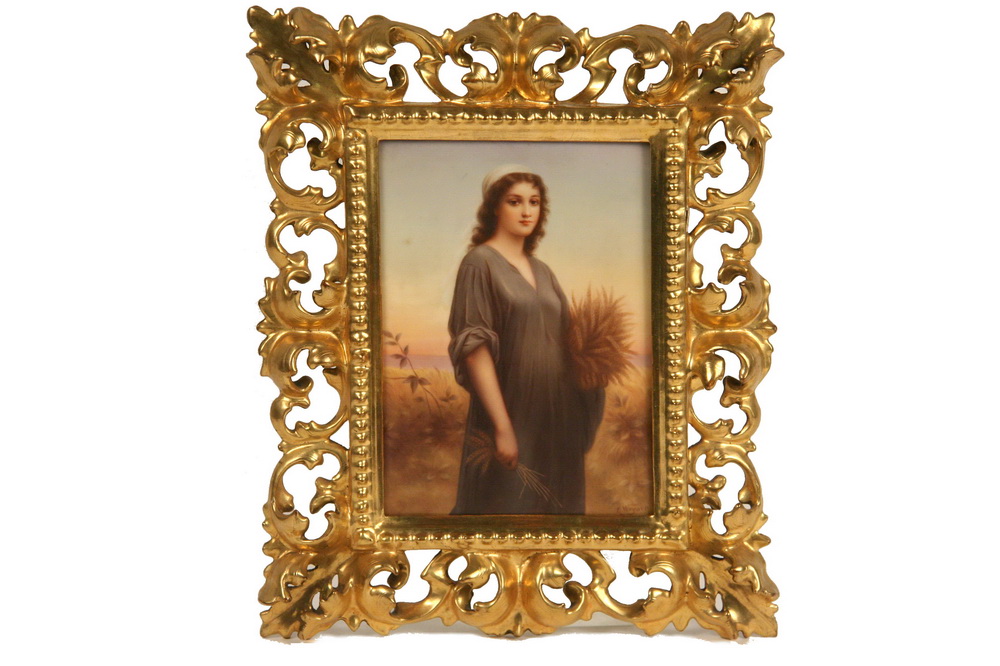 FRAMED KPM PLAQUE - Painting on
