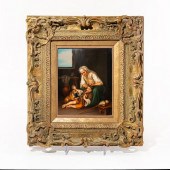 FRAMED KPM PORCELAIN PLAQUE, W