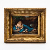 FRAMED KPM TYPE PLAQUE, "ST. M