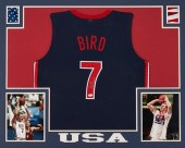 FRAMED LARRY BIRD SIGNED JERSE